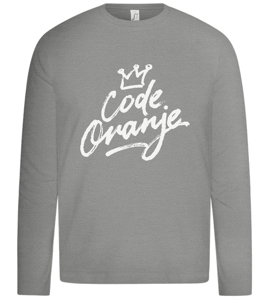 Code Oranje Kroontje Design - Premium kids long sleeve t-shirt_ORION GREY_front