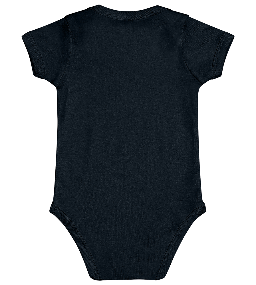 Unicorn On Bicycle Design - Baby bodysuit_BLACK_back