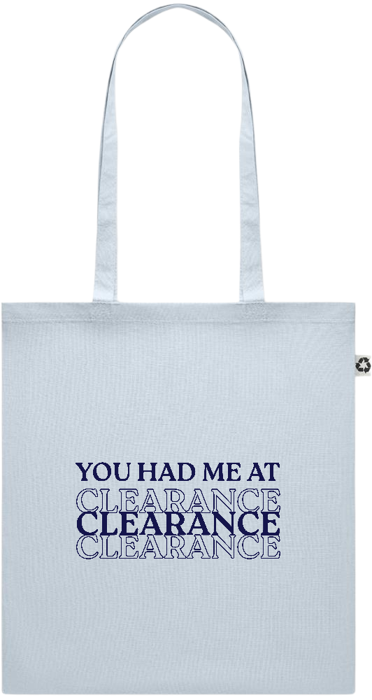 Clearance Design - Recycled cotton colored shopping bag_BABY BLUE_front