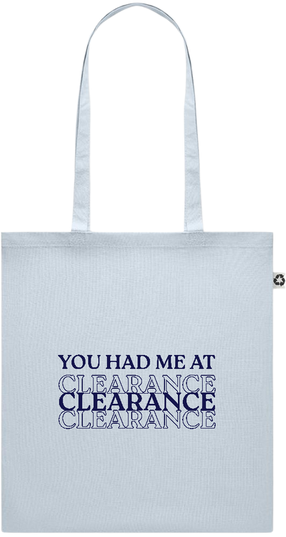 Clearance Design - Recycled cotton colored shopping bag_BABY BLUE_front