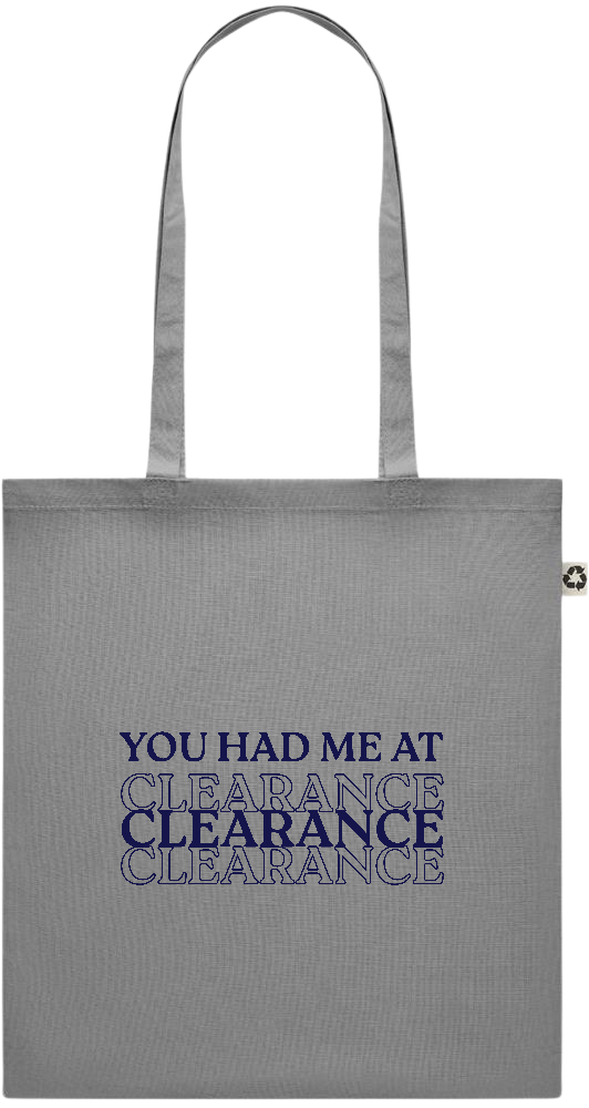 Clearance Design - Recycled cotton colored shopping bag_STONE GREY_front