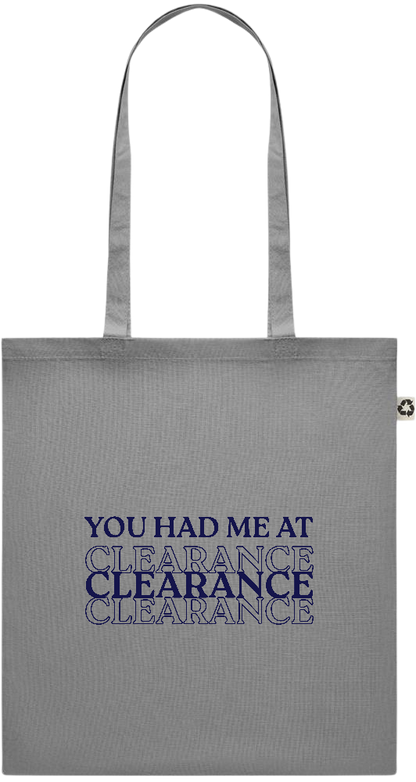 Clearance Design - Recycled cotton colored shopping bag_STONE GREY_front