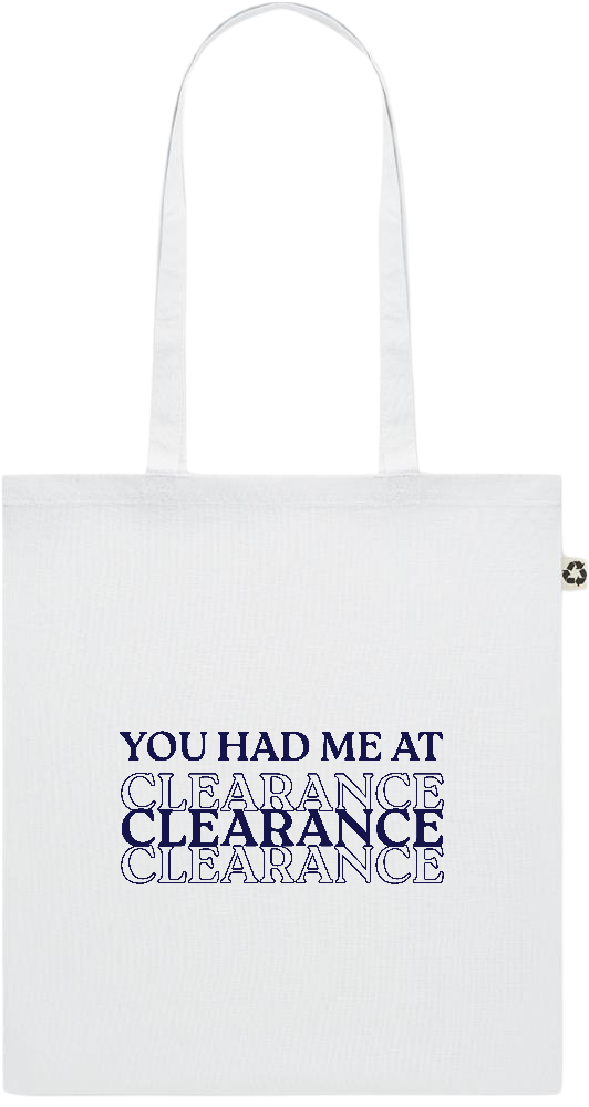 Clearance Design - Recycled cotton colored shopping bag_WHITE_front