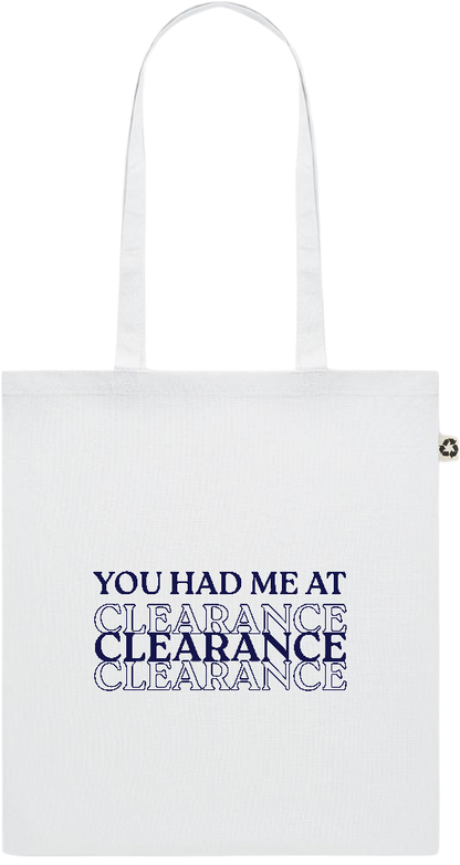 Clearance Design - Recycled cotton colored shopping bag_WHITE_front