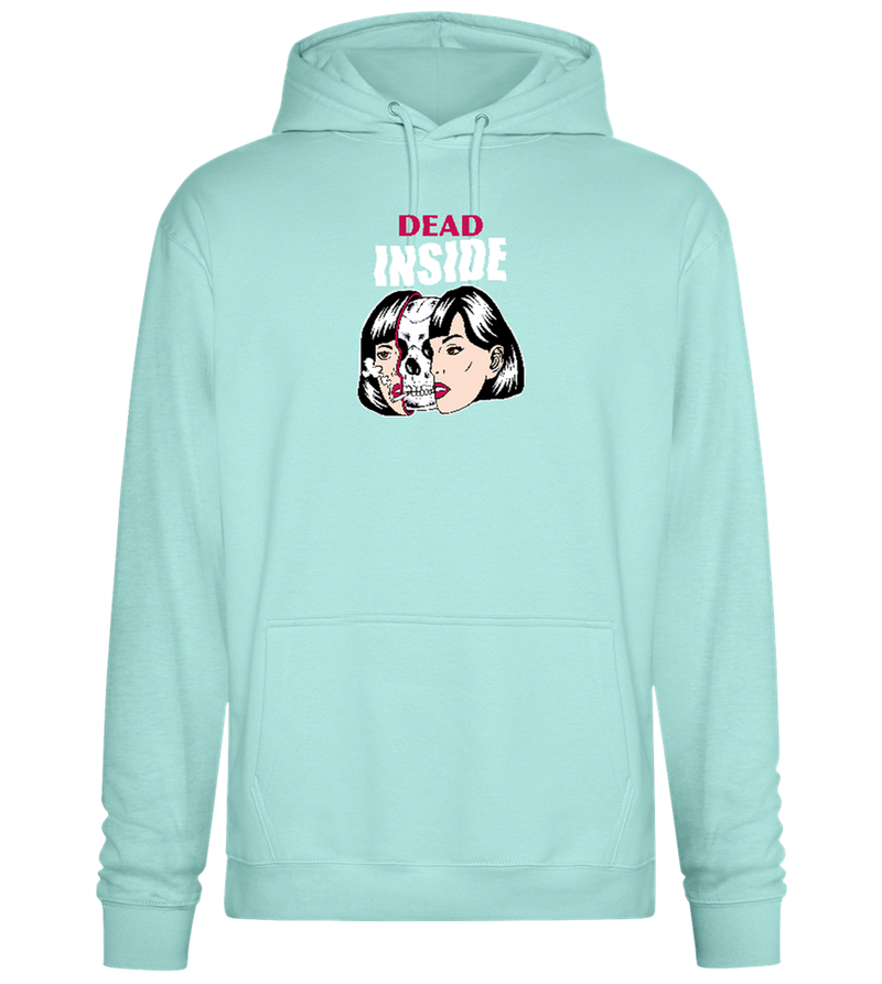 Dead Inside Skull Design - Premium Essential Unisex Hoodie_ARCTIC BLUE_front