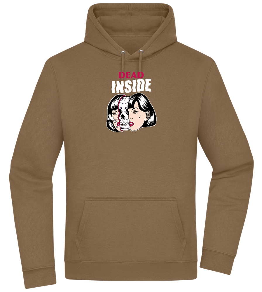 Dead Inside Skull Design - Premium Essential Unisex Hoodie_ARMY_front