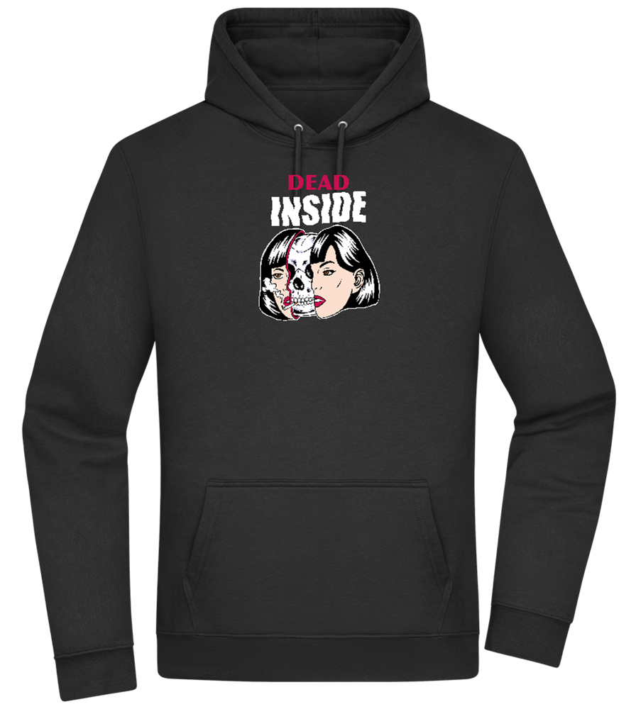 Dead Inside Skull Design - Premium Essential Unisex Hoodie_BLACK_front