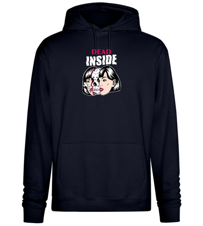 Dead Inside Skull Design - Premium Essential Unisex Hoodie_FRENCH NAVY_front