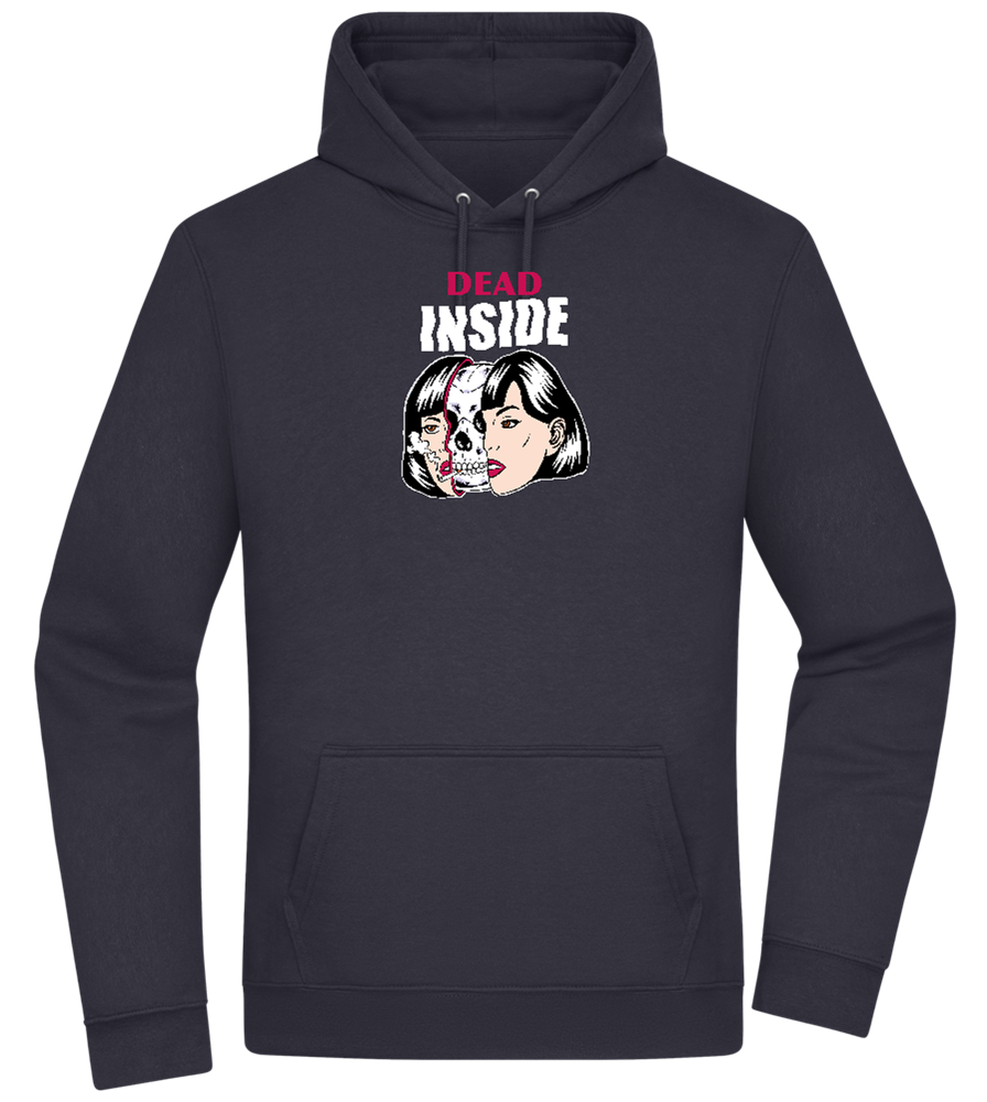 Dead Inside Skull Design - Premium Essential Unisex Hoodie_FRENCH NAVY_front