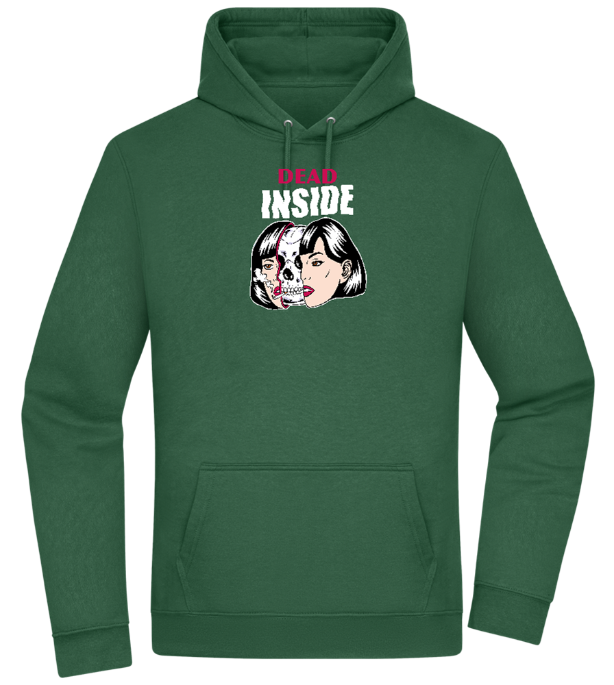 Dead Inside Skull Design - Premium Essential Unisex Hoodie_GREEN BOTTLE_front