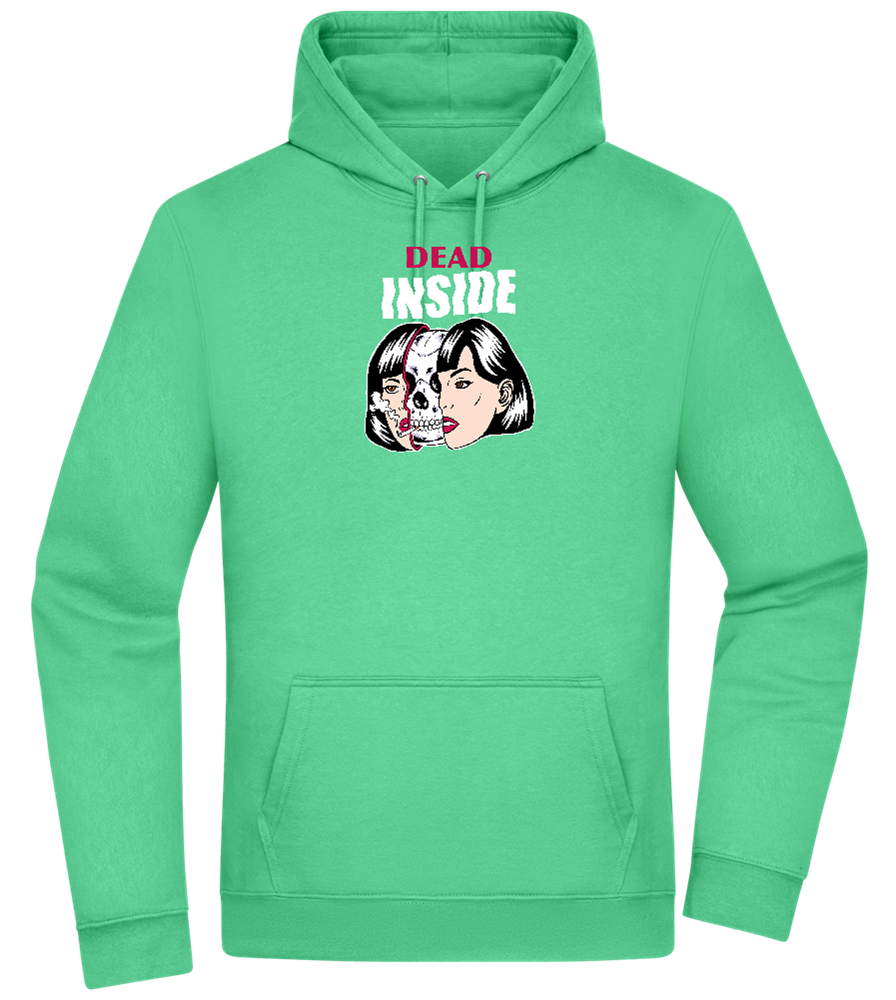 Dead Inside Skull Design - Premium Essential Unisex Hoodie_SPRING GREEN_front