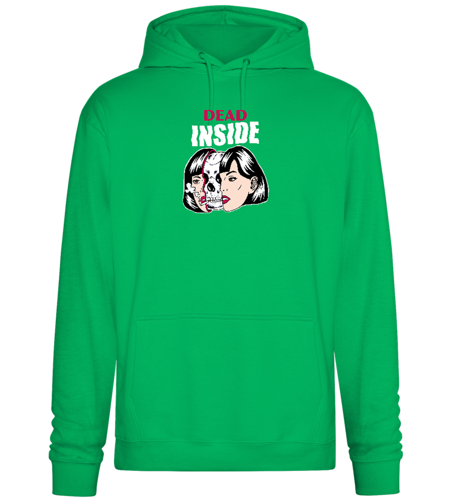 Dead Inside Skull Design - Premium Essential Unisex Hoodie_SPRING GREEN_front