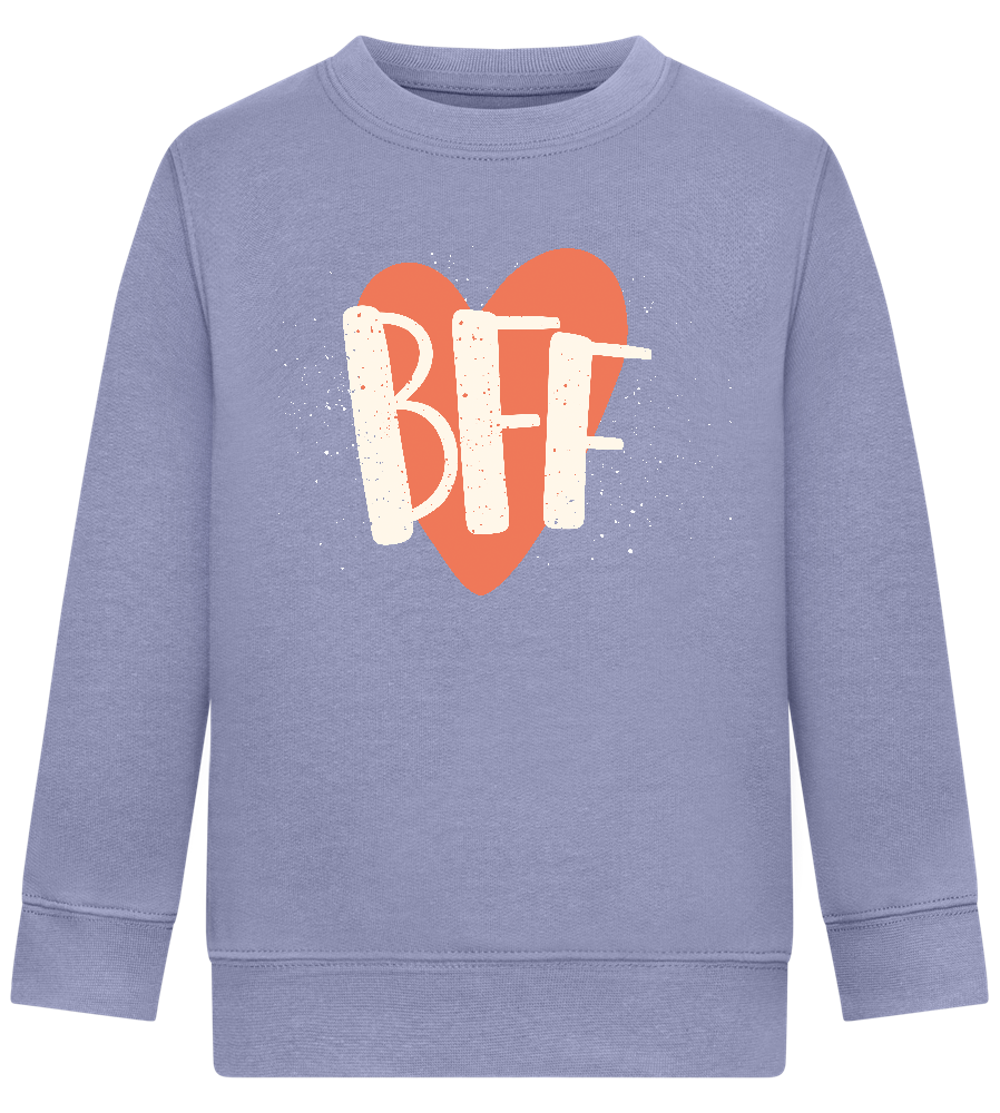 BFF Heart Design - Comfort Kids Sweater_BLUE_front