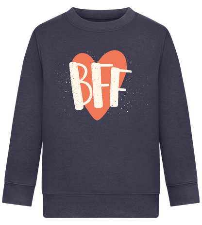 BFF Heart Design - Comfort Kids Sweater_FRENCH NAVY_front