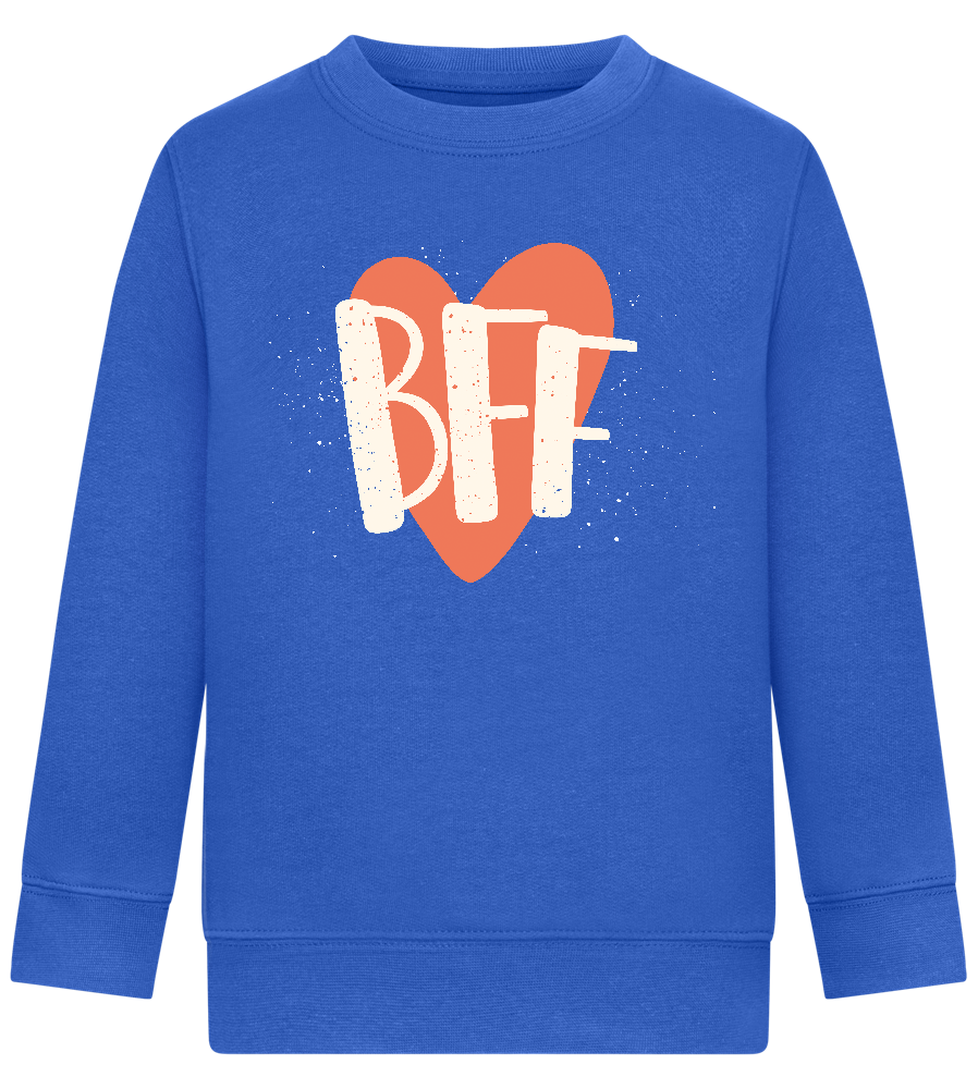 BFF Heart Design - Comfort Kids Sweater_ROYAL_front