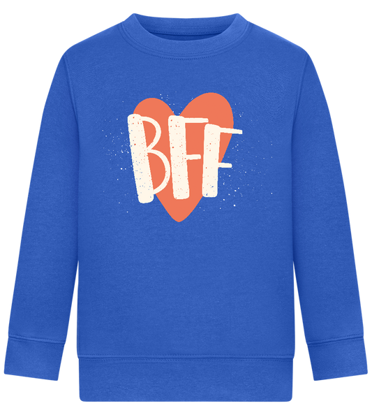 BFF Heart Design - Comfort Kids Sweater_ROYAL_front