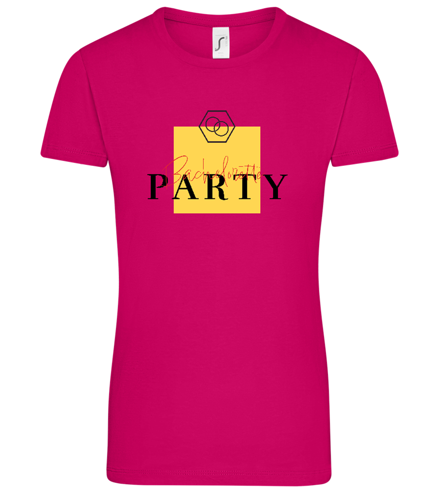 Bachelorette Party Rings Design - Comfort women's t-shirt_FUCHSIA_front