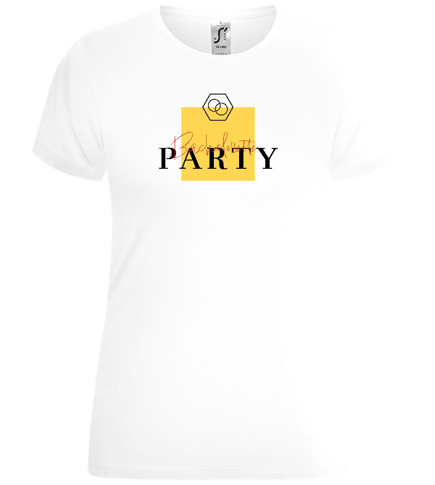 Bachelorette Party Rings Design - Comfort women's t-shirt_WHITE_front