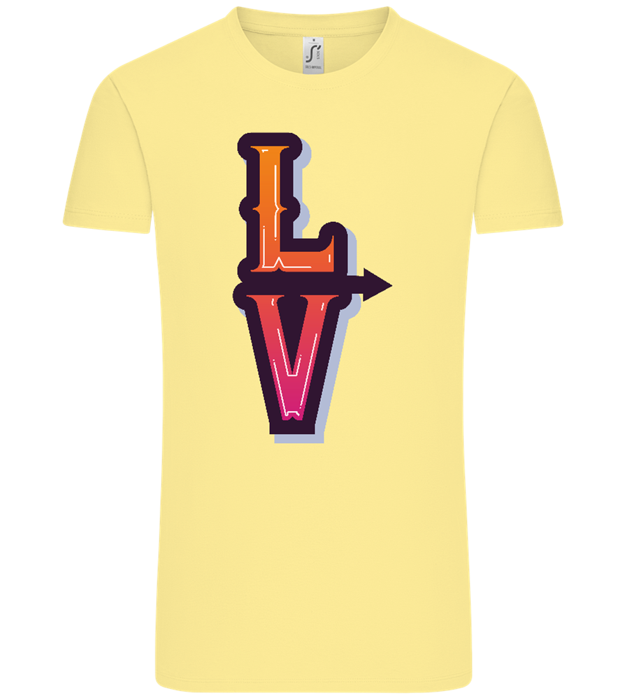 Left Love Design - Comfort Unisex T-Shirt_AMARELO CLARO_front