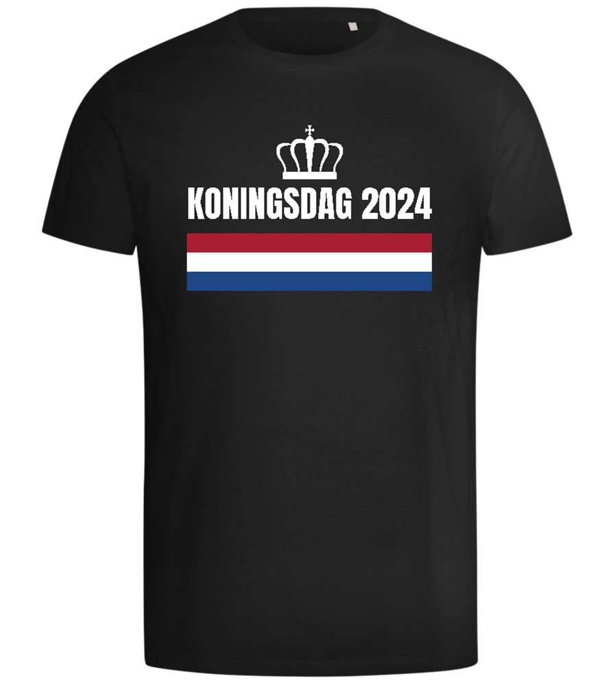 Kingsday Flag Design - Comfort men's t-shirt_DEEP BLACK_front