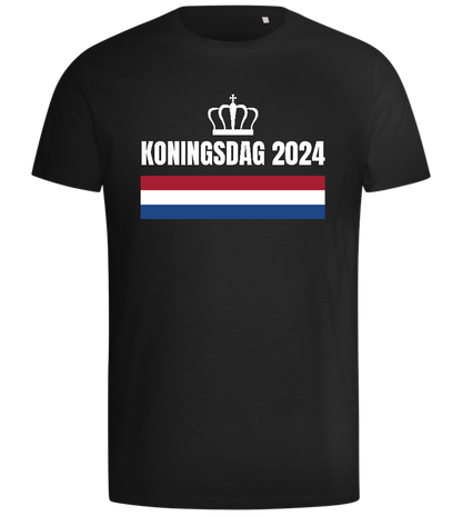 Kingsday Flag Design - Comfort men's t-shirt_DEEP BLACK_front