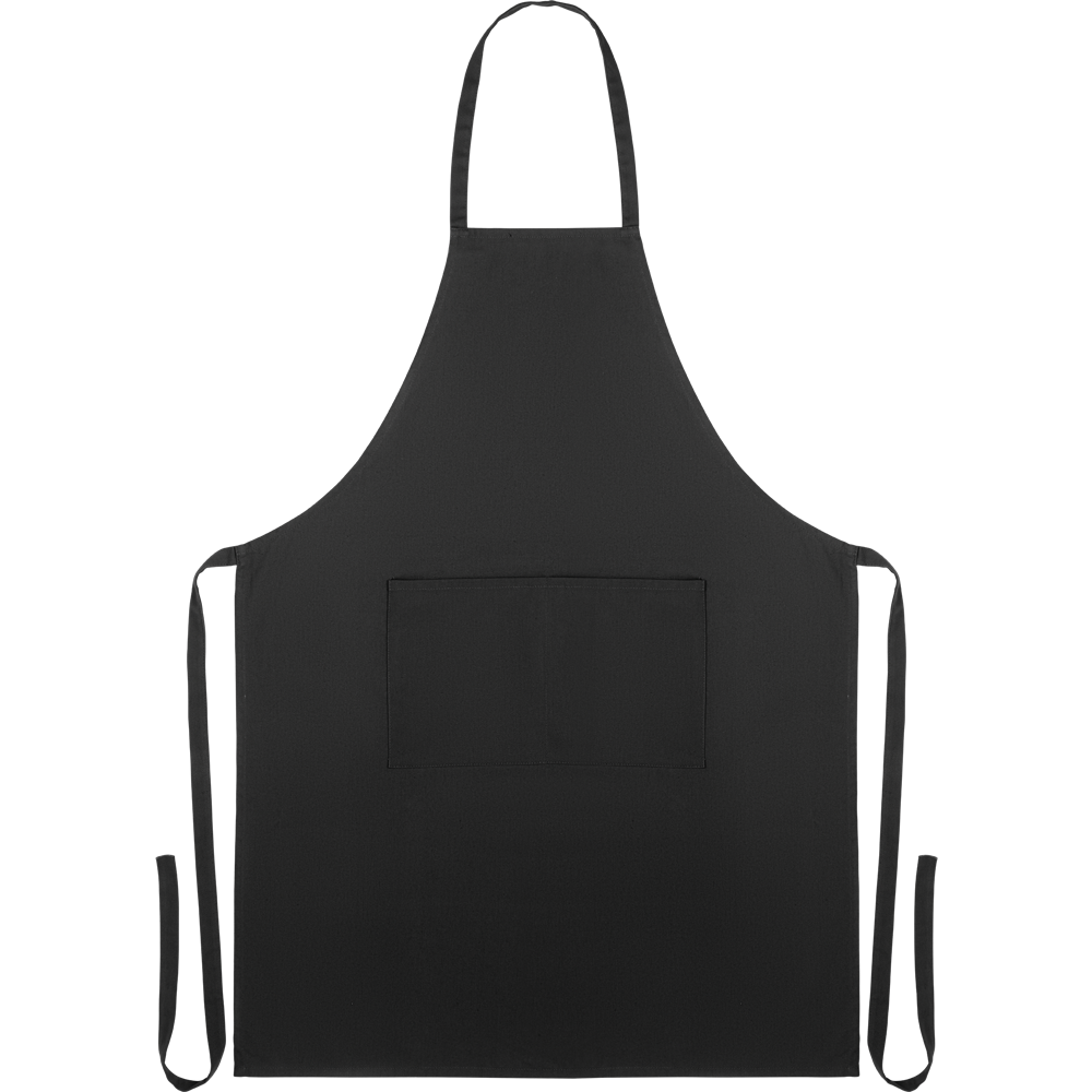 Organic Cotton Apron_BLACK_front