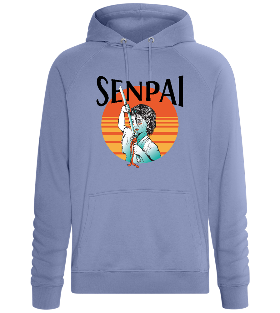 Samurai Senpai Design - Comfort unisex hoodie_BLUE_front