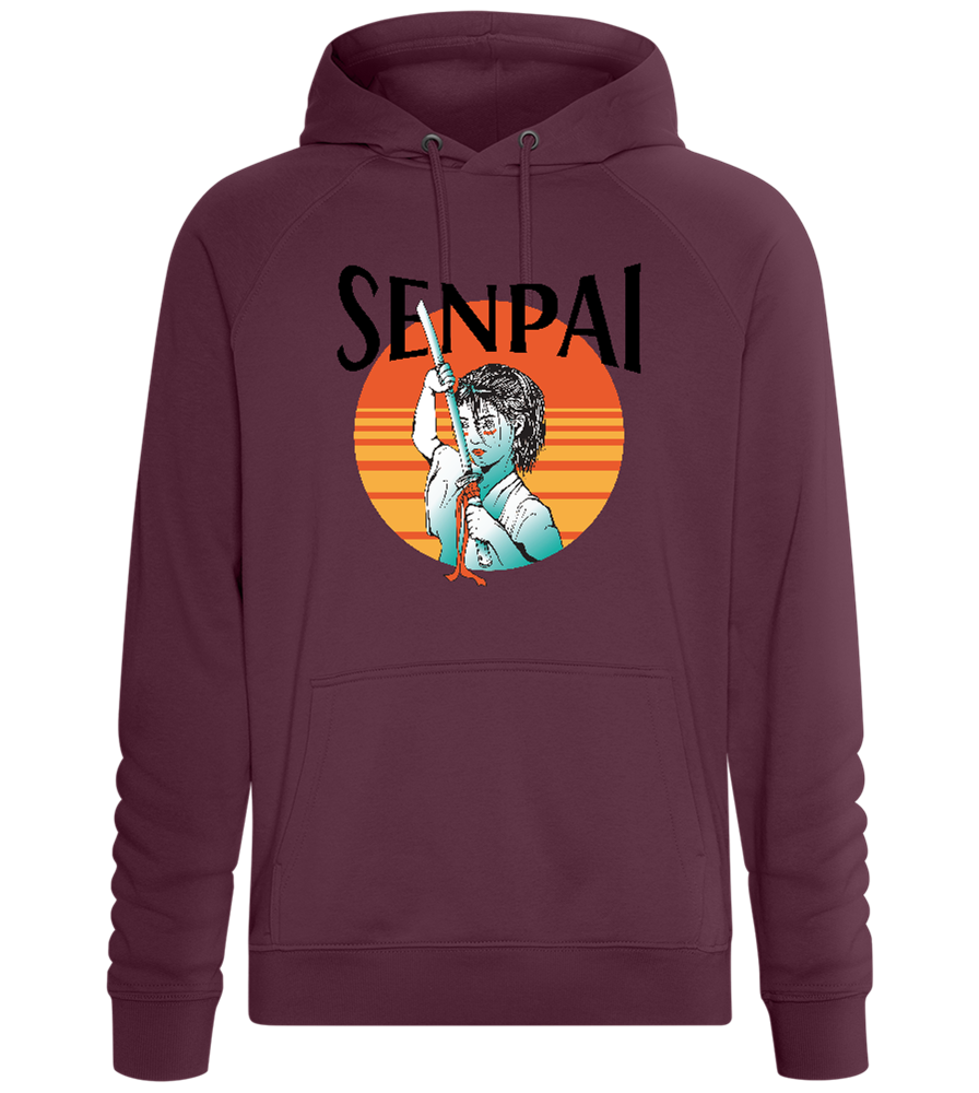 Samurai Senpai Design - Comfort unisex hoodie_BORDEAUX_front