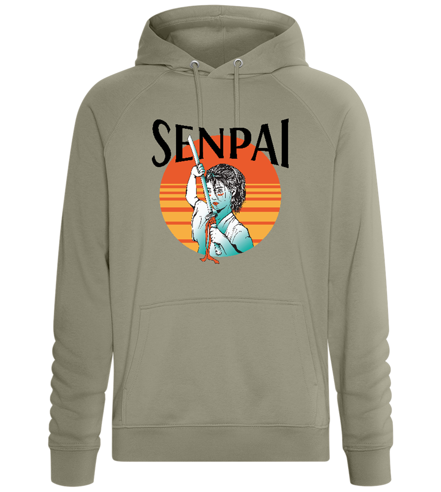 Samurai Senpai Design - Comfort unisex hoodie_KHAKI_front