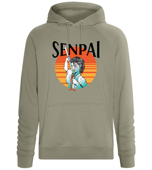 Samurai Senpai Design - Comfort unisex hoodie_KHAKI_front