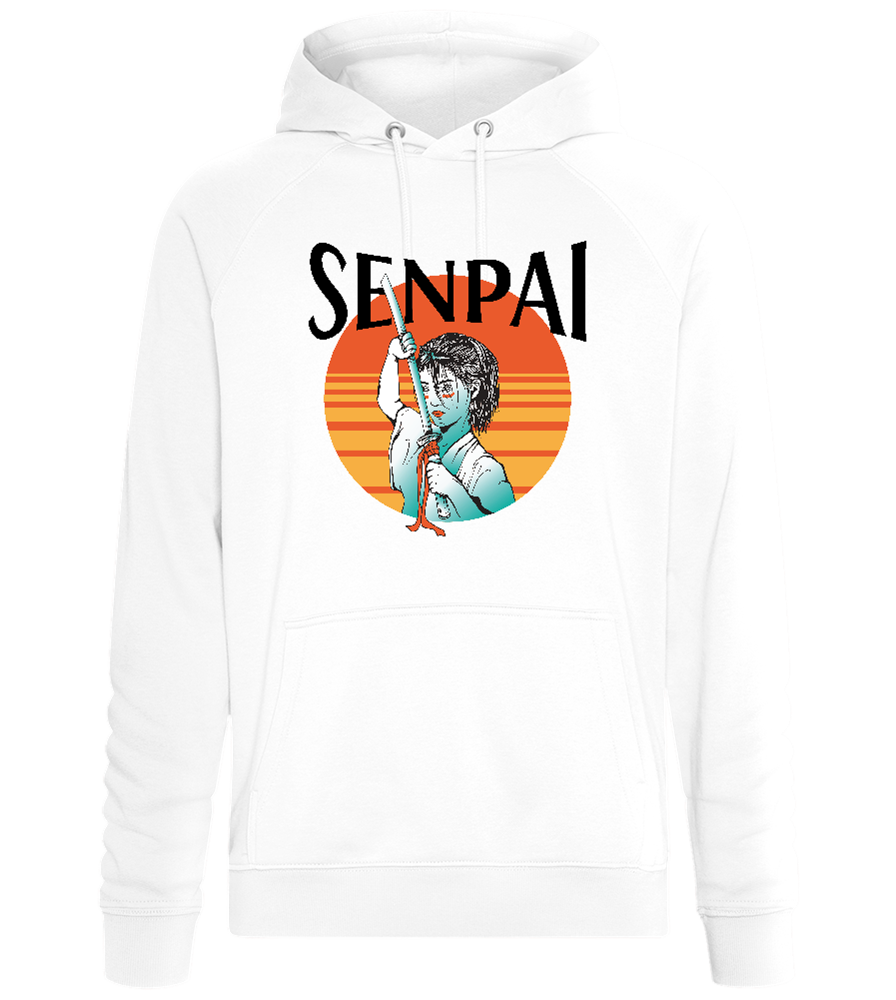 Samurai Senpai Design - Comfort unisex hoodie_WHITE_front