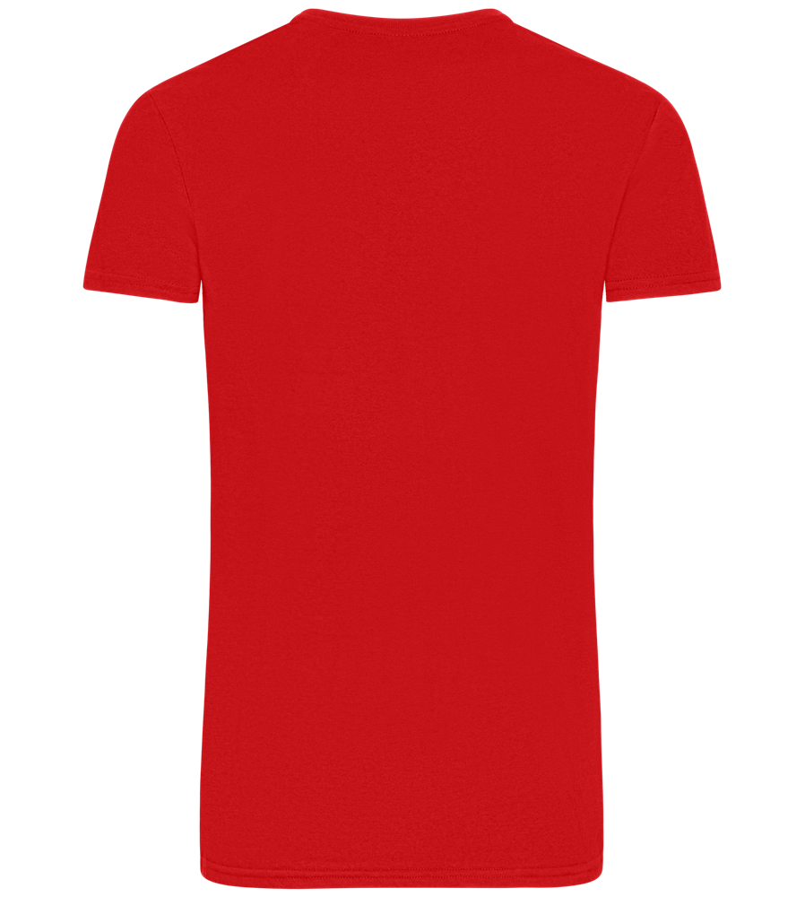 Skull With Flames Design - Basic Unisex T-Shirt_RED_back