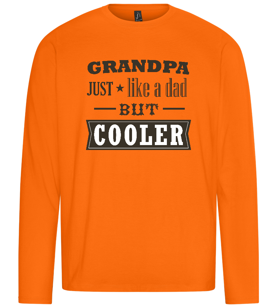 Just Like A Dad Design - Premium men's long sleeve t-shirt_ORANGE_front