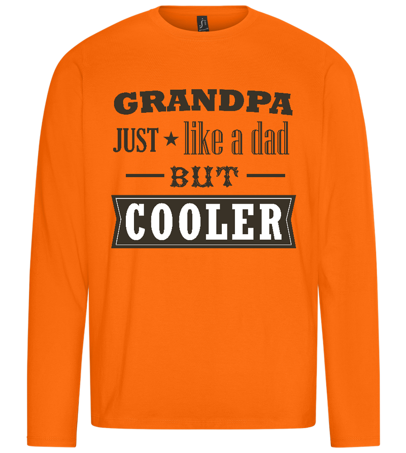 Just Like A Dad Design - Premium men's long sleeve t-shirt_ORANGE_front