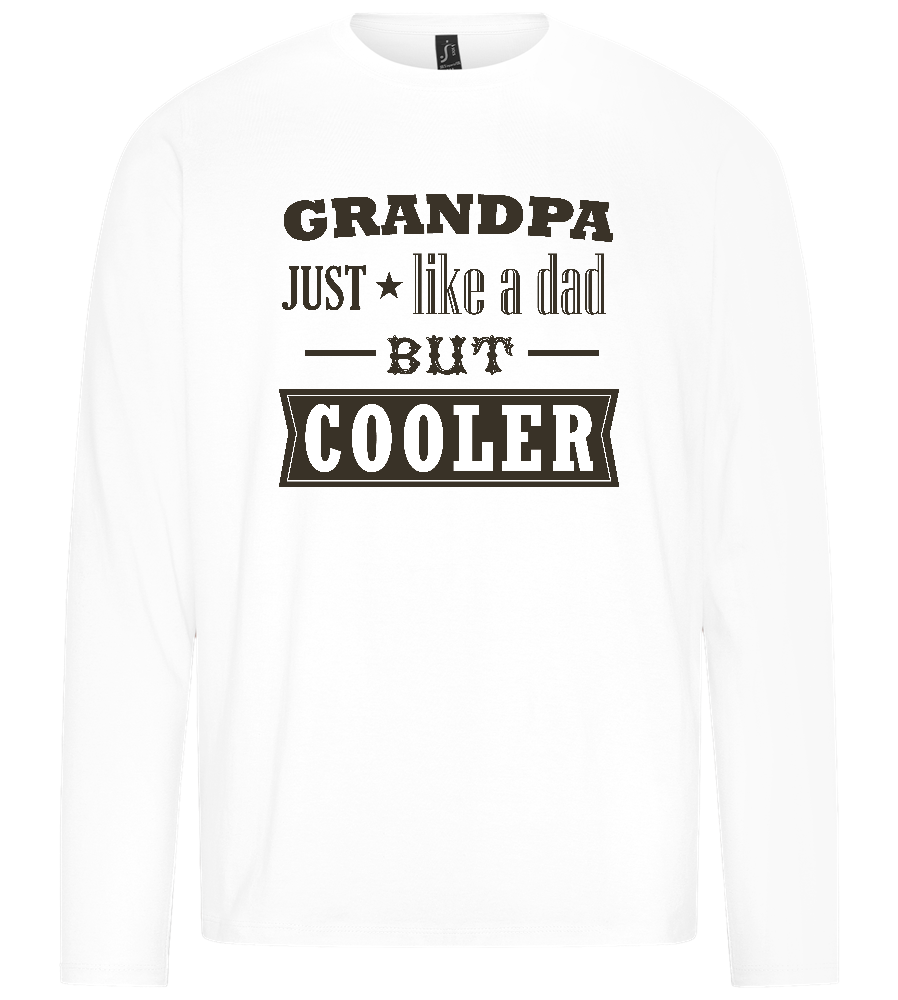 Just Like A Dad Design - Premium men's long sleeve t-shirt_WHITE_front