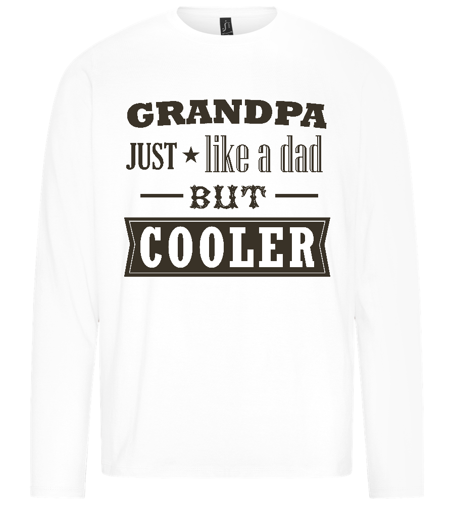 Just Like A Dad Design - Premium men's long sleeve t-shirt_WHITE_front