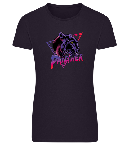 Retro Panther 1 Design - Comfort women's fitted t-shirt_FRENCH NAVY_front