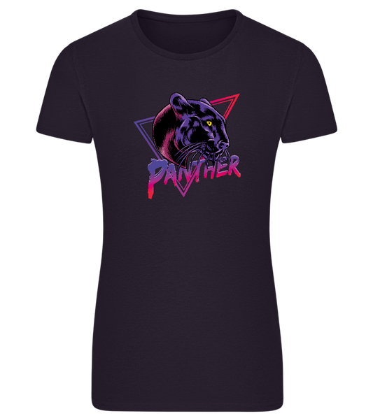 Retro Panther 1 Design - Comfort women's fitted t-shirt_FRENCH NAVY_front