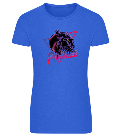 Retro Panther 1 Design - Comfort women's fitted t-shirt_ROYAL_front