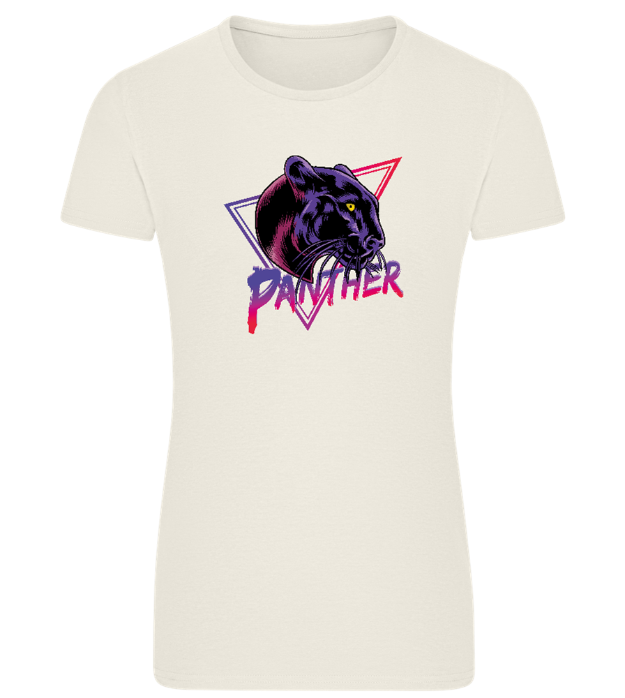 Retro Panther 1 Design - Comfort women's fitted t-shirt_SILESTONE_front