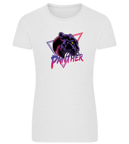 Retro Panther 1 Design - Comfort women's fitted t-shirt_VIBRANT WHITE_front