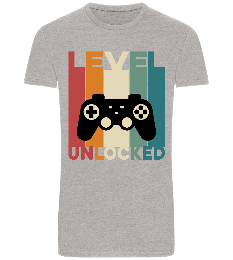 Level Unlocked Game Controller Design - Basic Unisex T-Shirt_ORION GREY_front