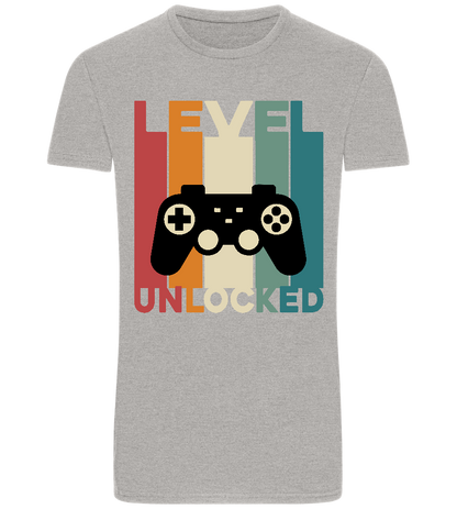 Level Unlocked Game Controller Design - Basic Unisex T-Shirt_ORION GREY_front