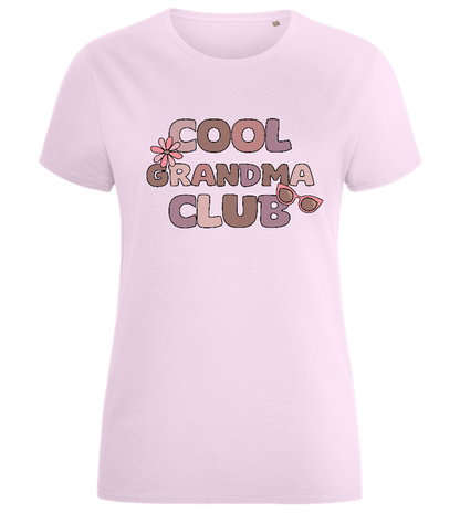 Retro Cool Grandma Club Design - Comfort women's fitted t-shirt_LIGHT PINK_front