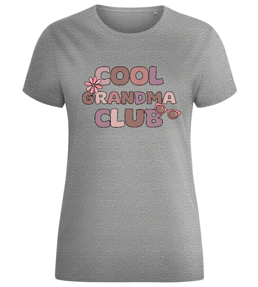 Retro Cool Grandma Club Design - Comfort women's fitted t-shirt_ORION GREY_front