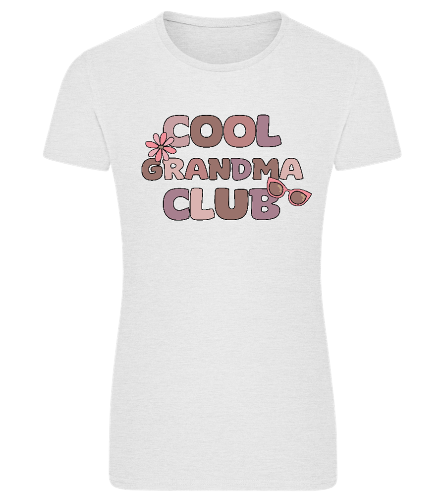 Retro Cool Grandma Club Design - Comfort women's fitted t-shirt_VIBRANT WHITE_front