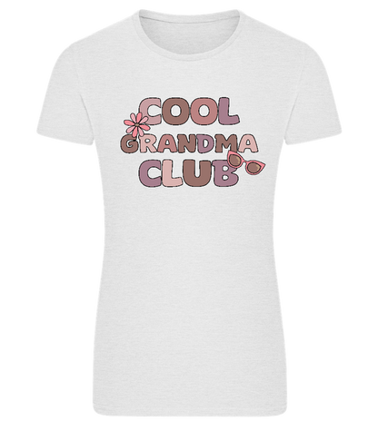 Retro Cool Grandma Club Design - Comfort women's fitted t-shirt_VIBRANT WHITE_front