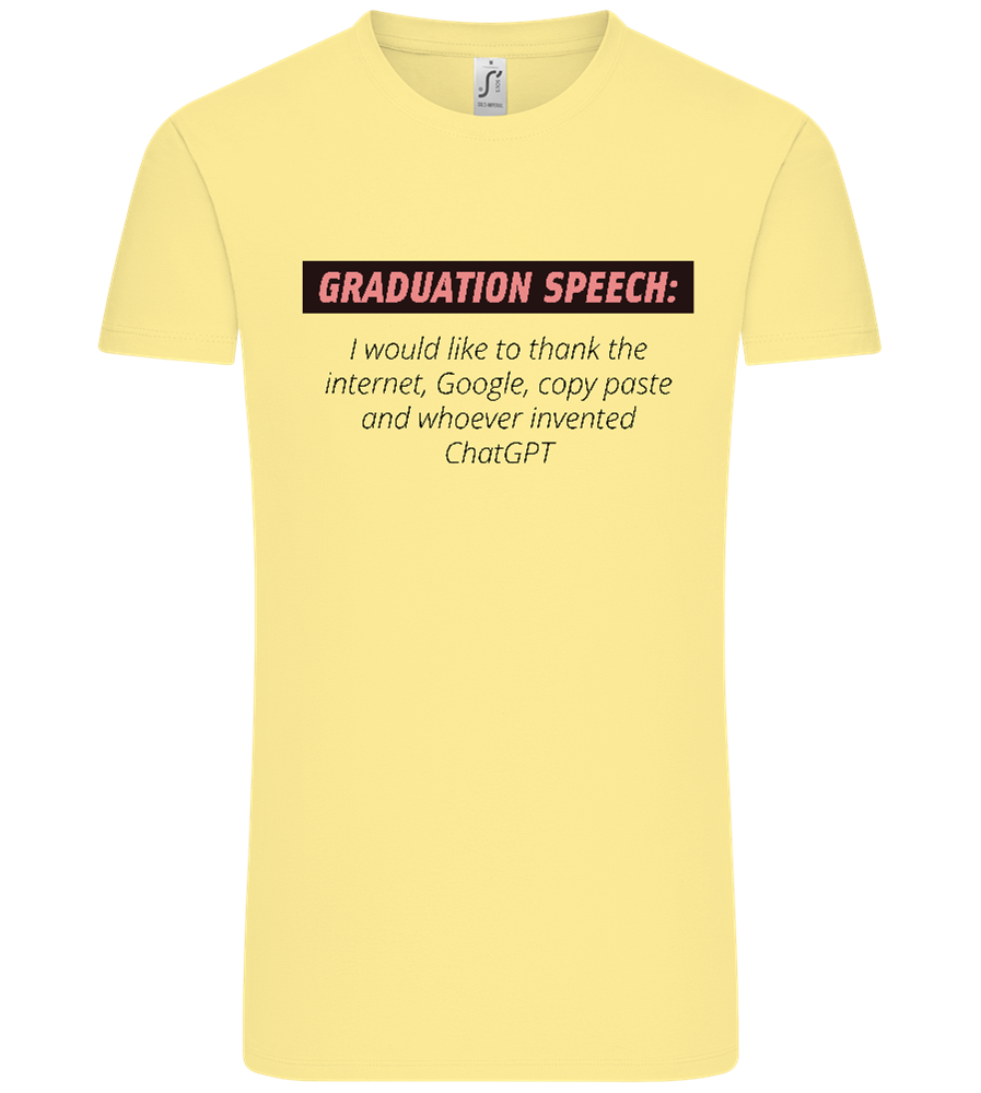 Graduation Speech Design - Comfort Unisex T-Shirt_AMARELO CLARO_front