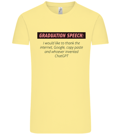 Graduation Speech Design - Comfort Unisex T-Shirt_AMARELO CLARO_front