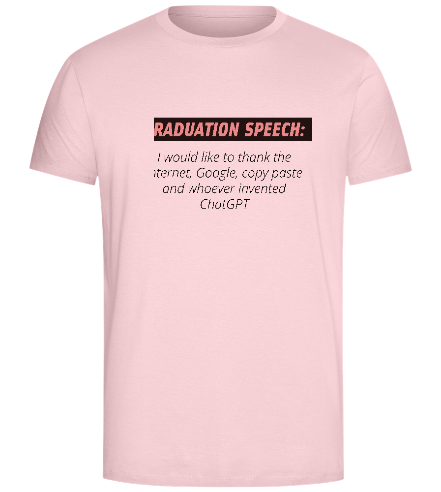 Graduation Speech Design - Comfort Unisex T-Shirt_CANDY PINK_front